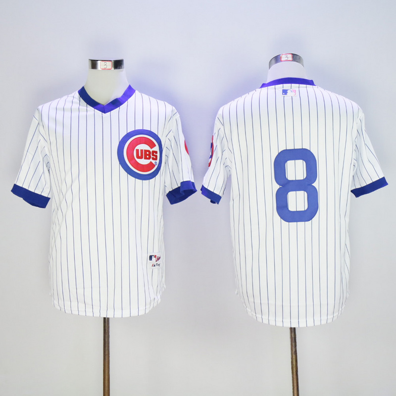 Men Chicago Cubs #8 Dawson White Throwback 1988 MLB Jerseys->chicago cubs->MLB Jersey